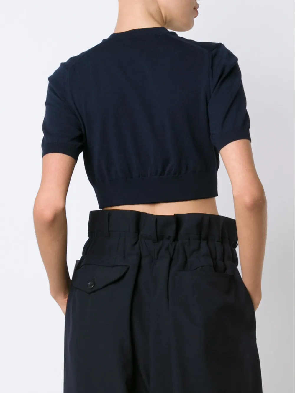 Comme Des Garçons cropped cardigan Blauw