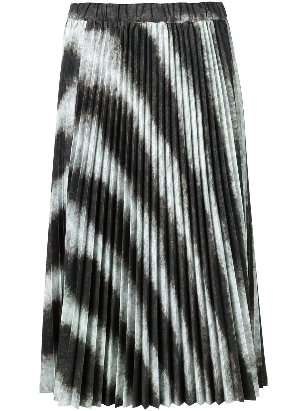 Comme Des Garçons zebra print pleated skirt - Nero