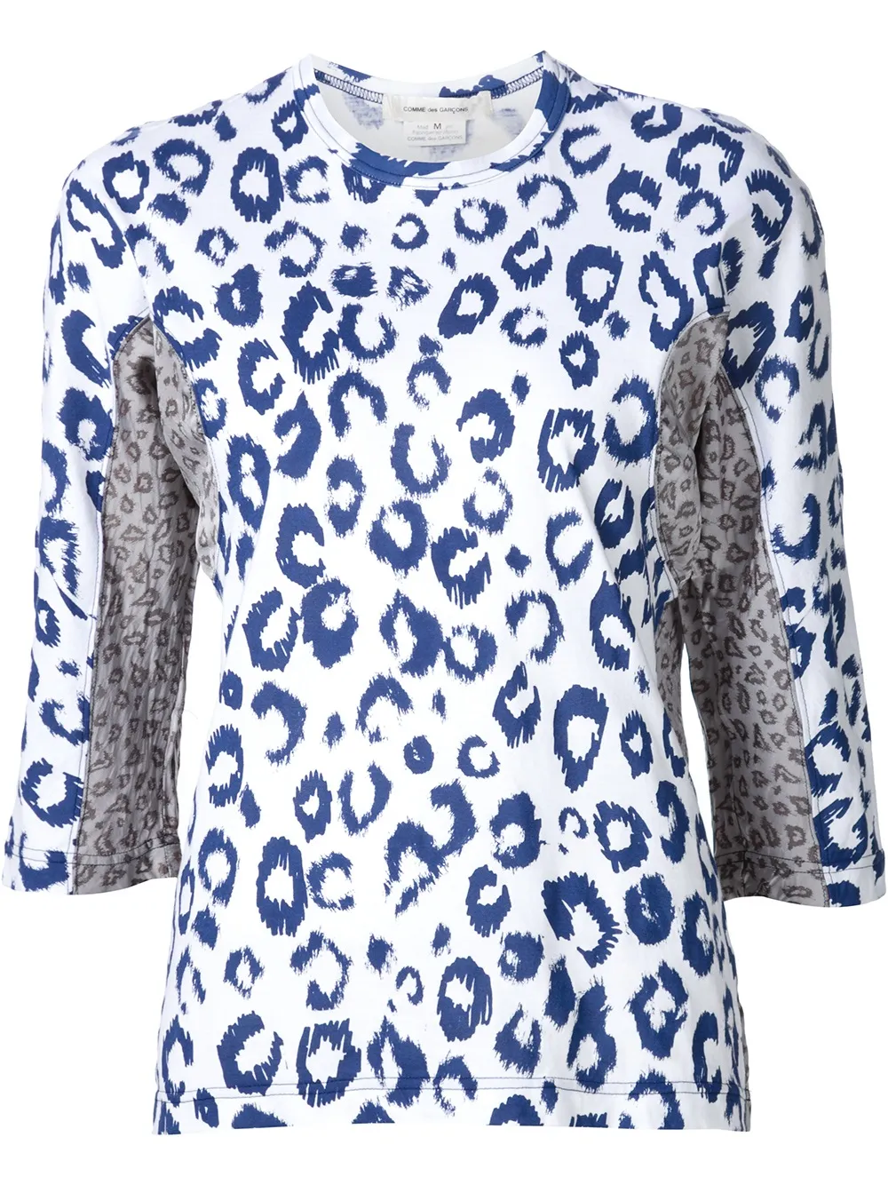 Comme Des Garçons Oberteil mit Leoparden-Print - Weiß