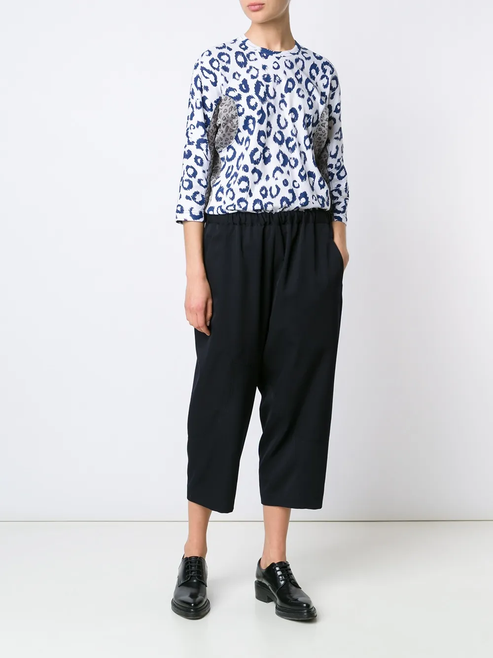  Comme Des Garçons Leopard Print Top - White 