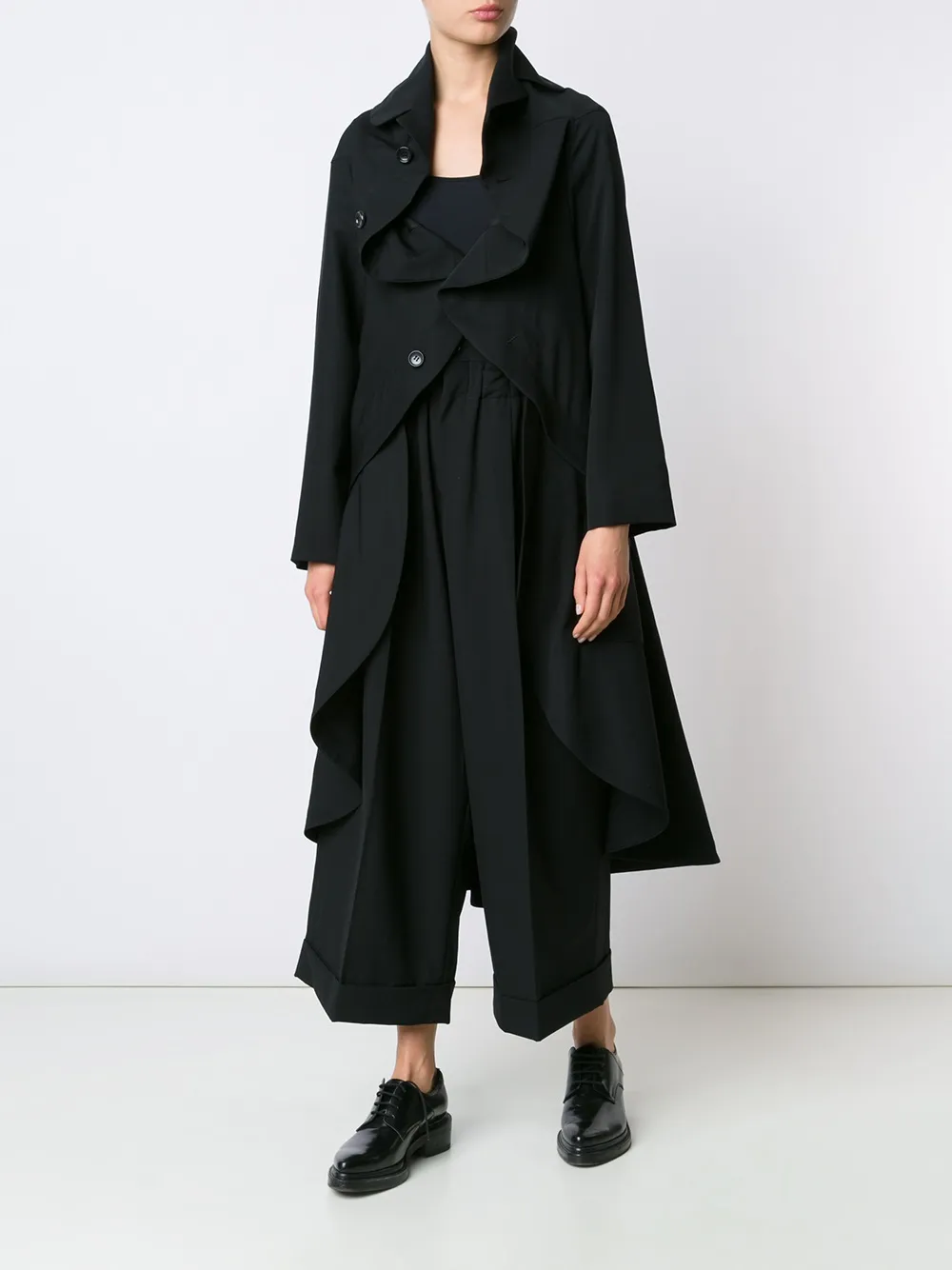  Comme Des Garçons High-waisted Cropped Trousers - Black 