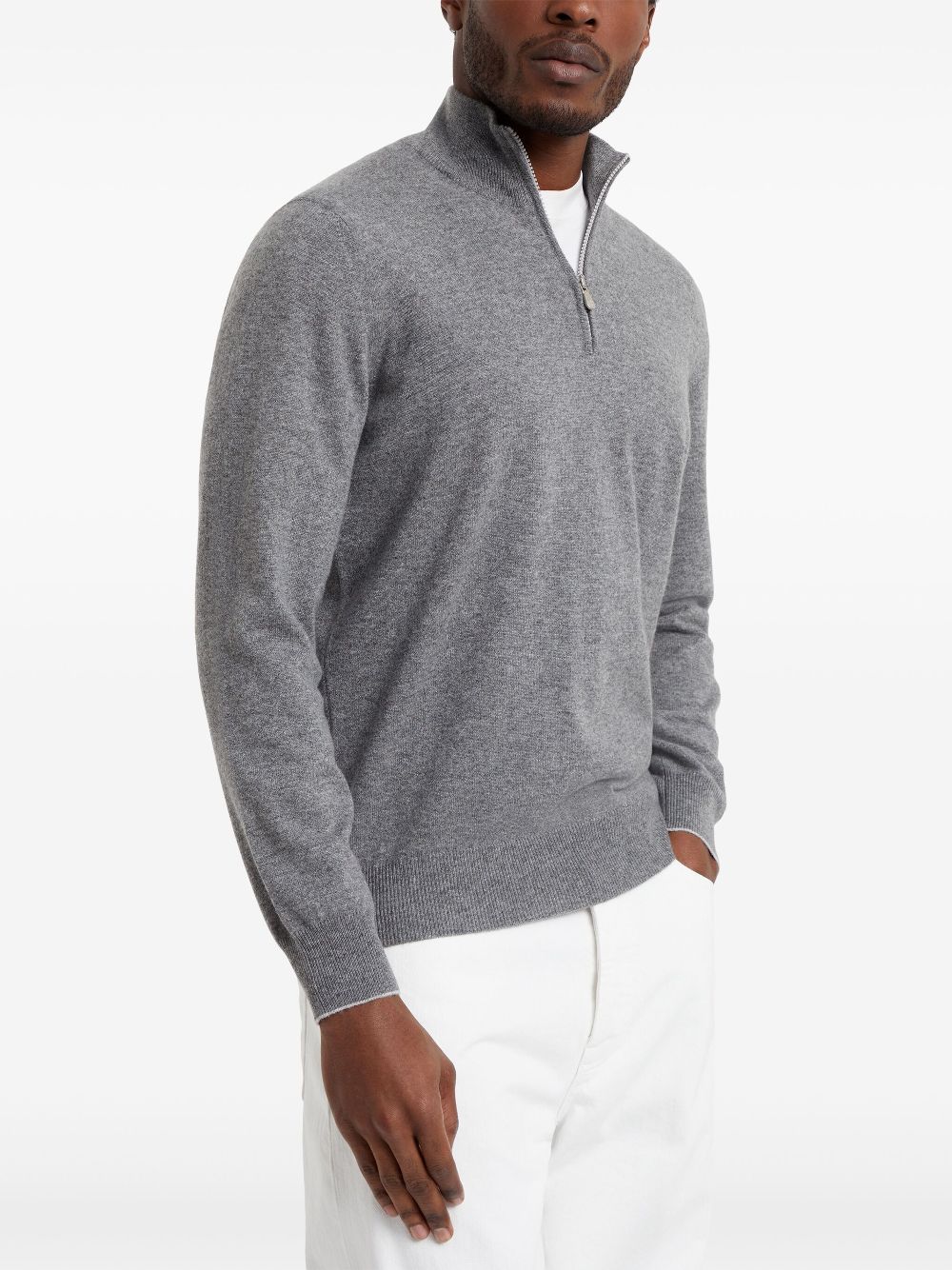 Brunello Cucinelli zip-fastening cashmere sweater Men