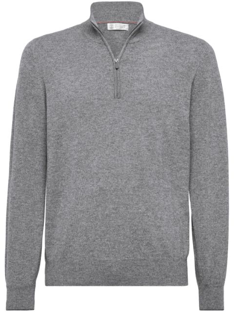 Brunello Cucinelli zip-fastening cashmere sweater Men