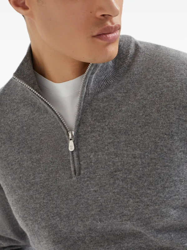 Brunello Cucinelli ハーフジップ カシミアセーター 通販 - FARFETCH
