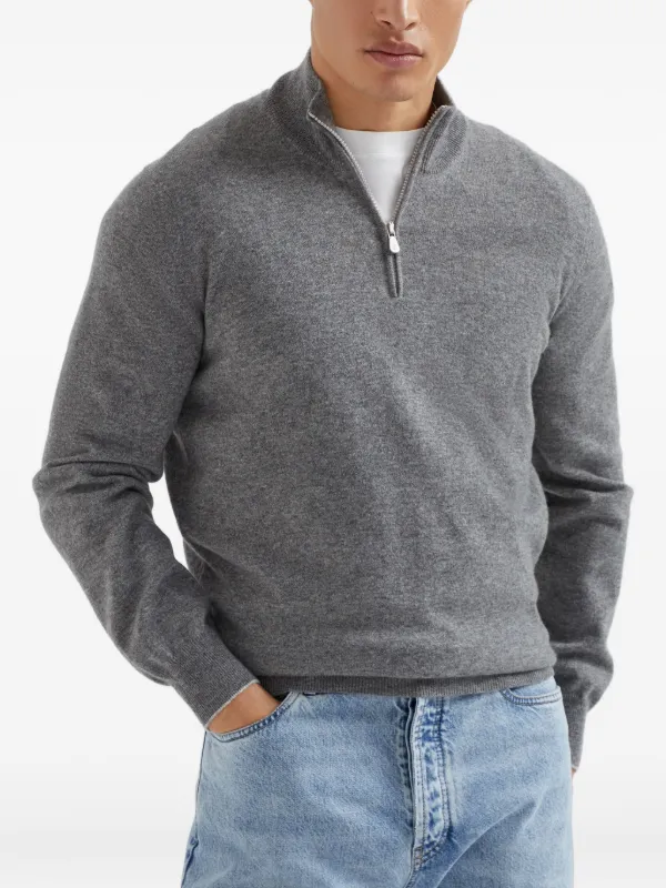 Brunello Cucinelli ハーフジップ カシミアセーター 通販 - FARFETCH