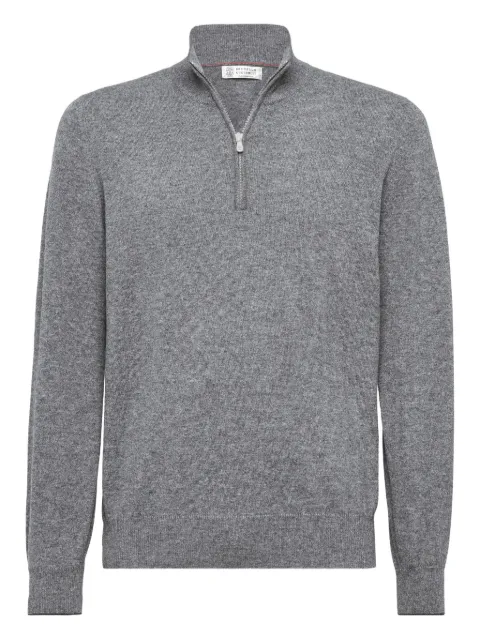 Brunello Cucinelli zip-fastening cashmere sweater