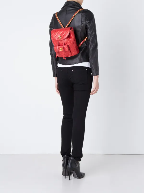 CHANEL　キルティングチェーンバッグ　ミニリュック　ノベルティー キャビアスキン シャネル バックパック/ミニリュック CHANEL ミニ