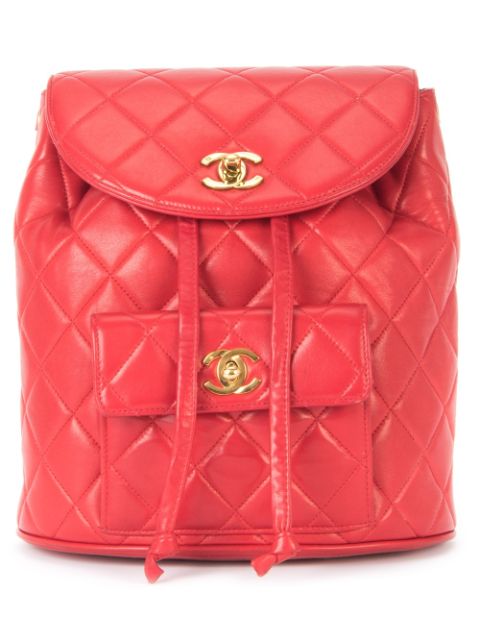 HOT SALE CHANEL quilted chain backpack Women