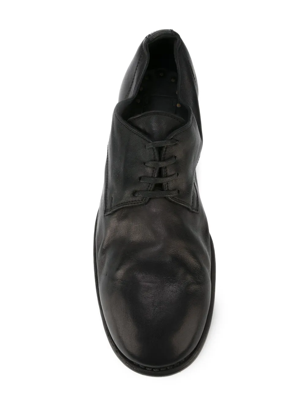 Guidi distressed lace-up shoes Black