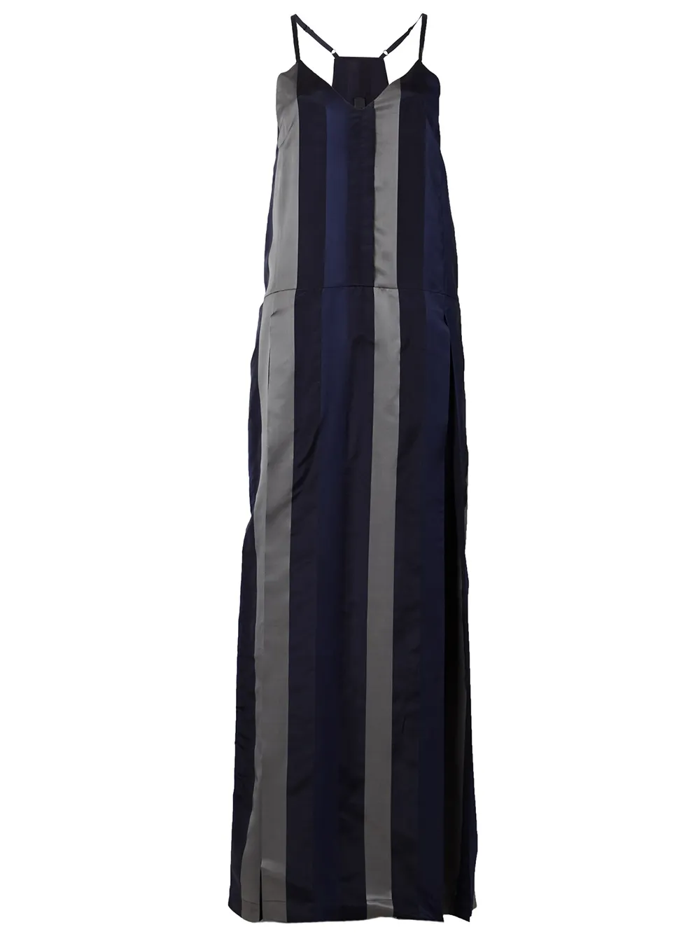 

Ilaria Nistri striped long slip dress - Negro