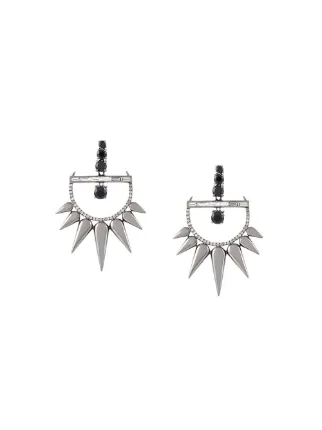 Elise Dray 18kt Gold And Diamond Drop Spiked Earrings Farfetch Elise Dray 18kt Gold And Diamond Drop Spiked Earrings