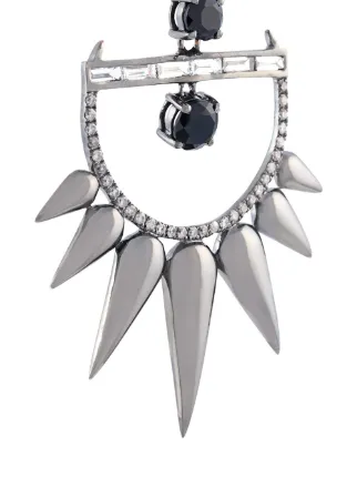 Elise Dray 18kt Gold And Diamond Drop Spiked Earrings Farfetch Elise Dray 18kt Gold And Diamond Drop Spiked Earrings