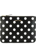 Comme Des Garçons Wallet polka dot clutch - Black