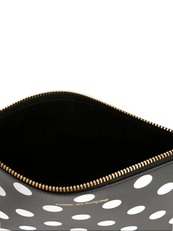 Comme Des Garçons Wallet polka-dot-print Calf Leather Pouch