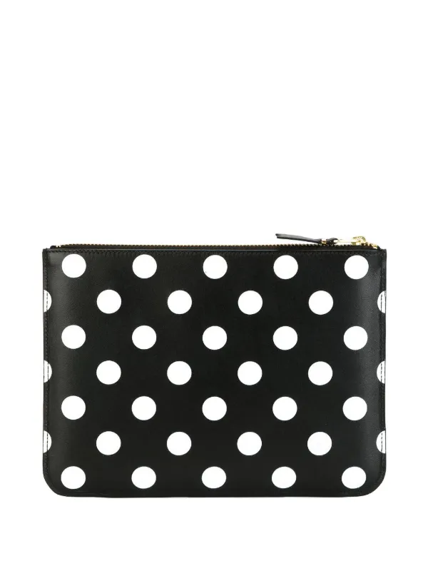Comme Des Garçons Wallet polka-dot Leather Wallet | Black | FARFETCH