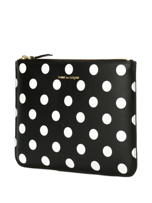 Comme Des Garçons Wallet polka-dot-print Calf Leather Pouch