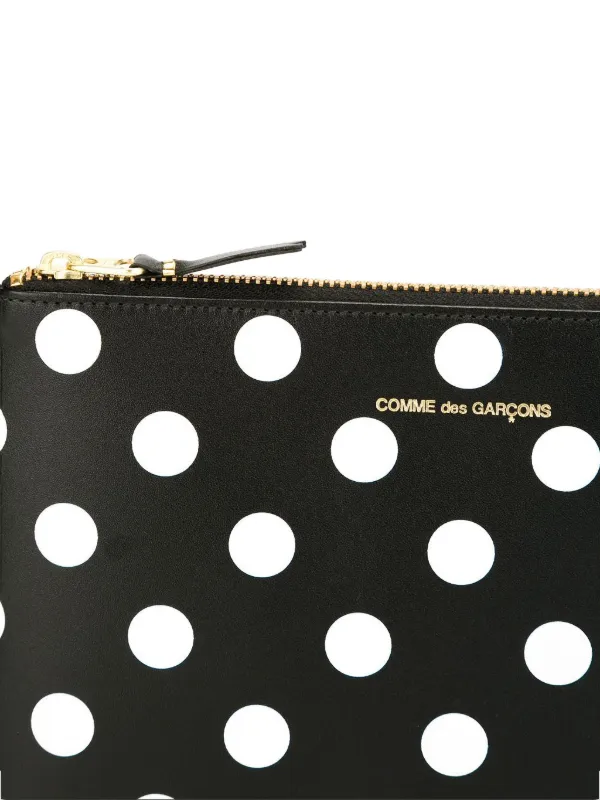 Comme Des Garçons Wallet polka-dot Leather Wallet | Black | FARFETCH