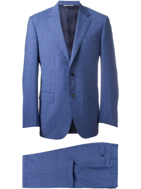 Canali checked two piece suit 