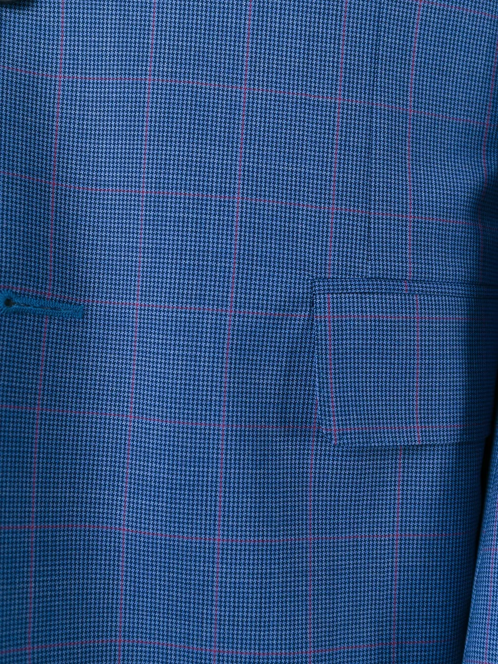 Canali checked two piece suit Blauw