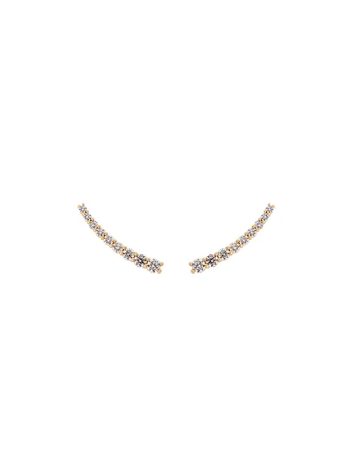Grandes boucles d'oreilles Dasha serties de diamants - ALINKA - Modalova