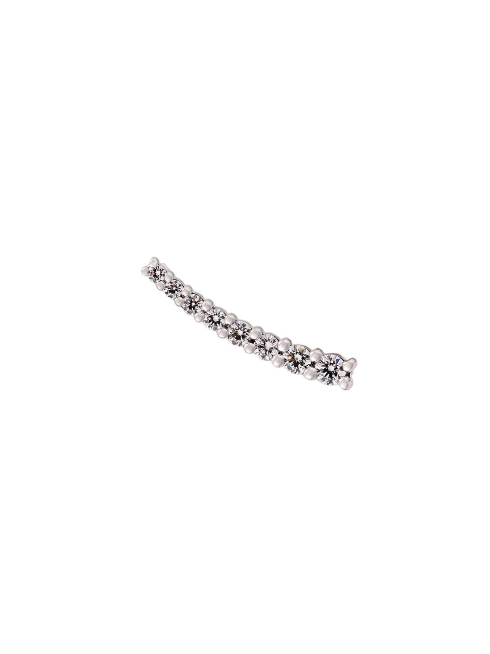 'Dasha' white diamond right side small slider earring