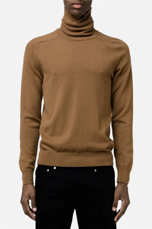 turtleneck sweater - saddle sleeve 