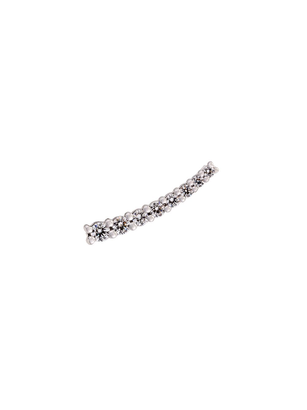 'Dasha' white diamond left side small slider earring