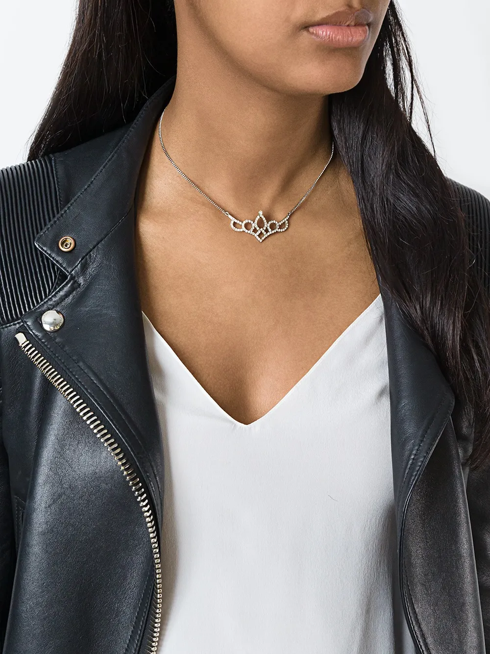 saint laurent 镂空雕花项链