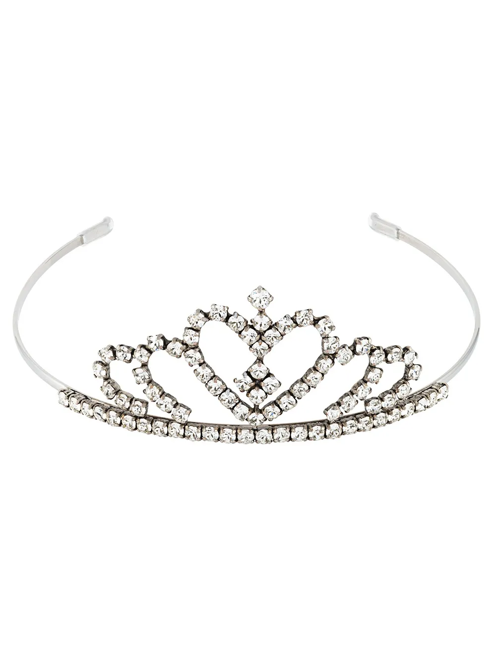 Saint Laurent Diadem mit Schmucksteinen - Metallic