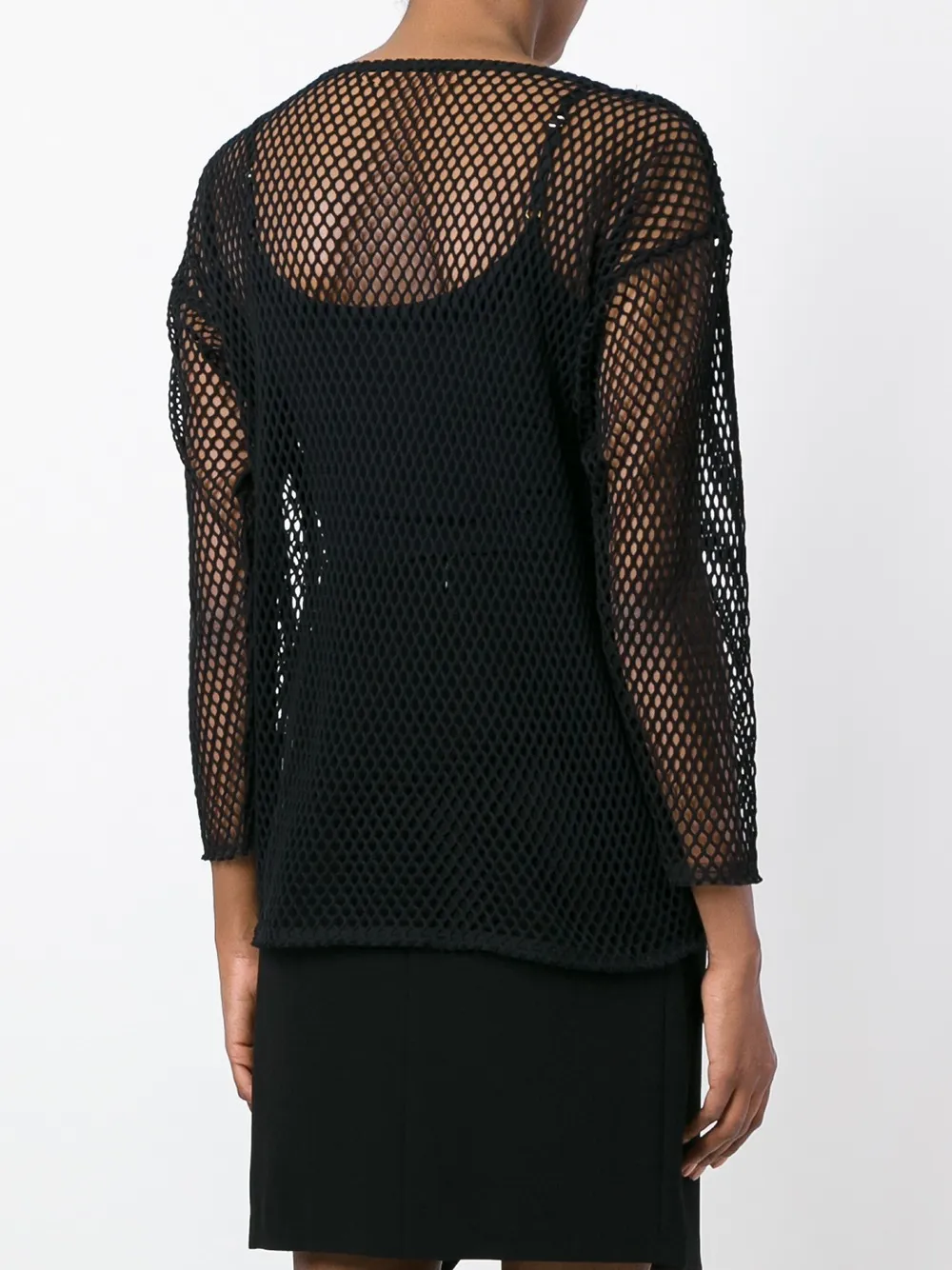 Junya Watanabe mesh top Zwart