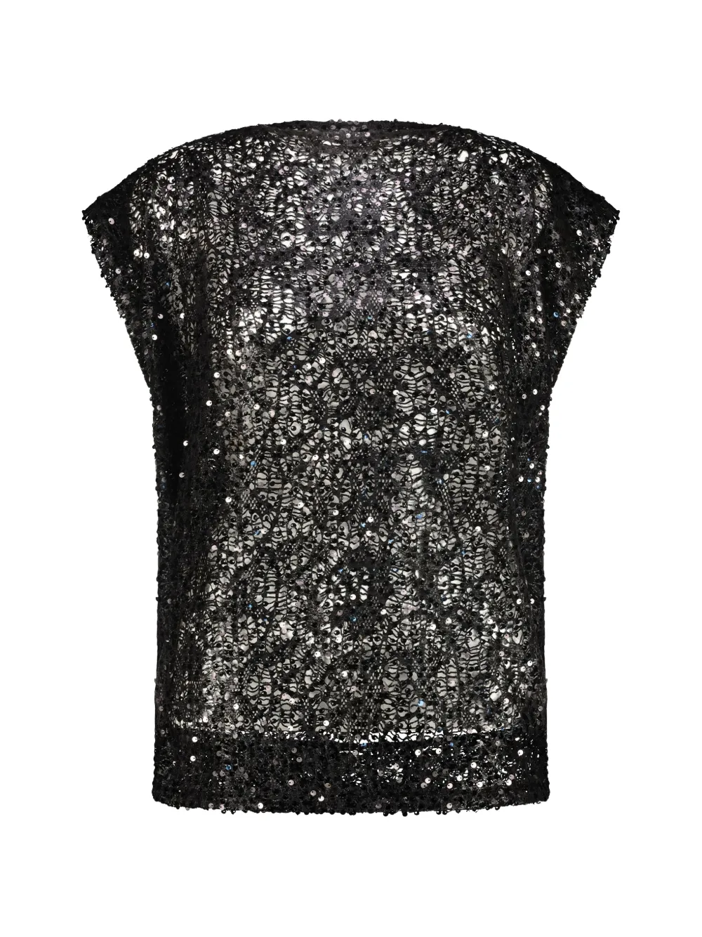Junya Watanabe mesh top Zwart