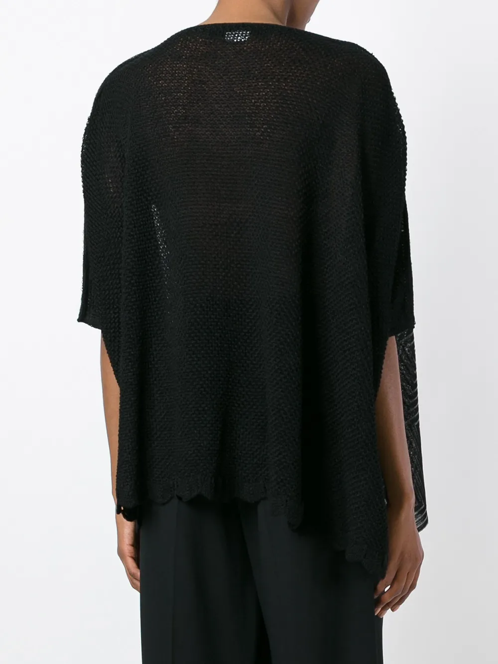 Junya Watanabe Oversized Knitted Top in Black, view 4