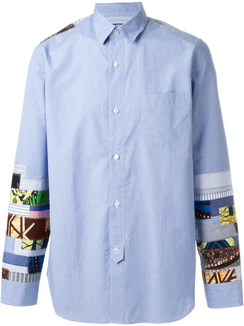 Junya Watanabe MAN patchwork detail shirt