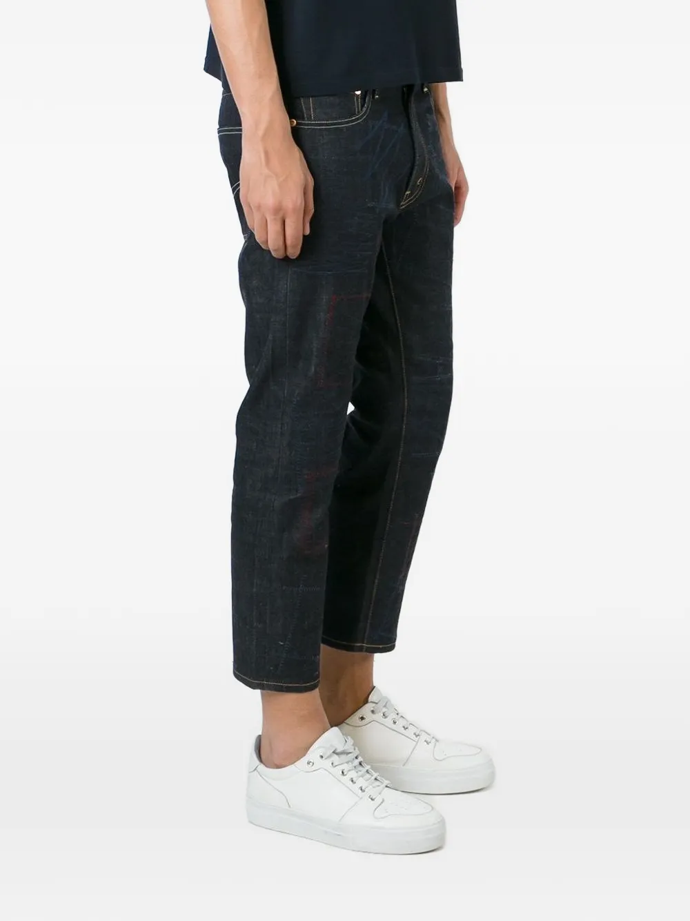  Junya Watanabe Man Vaqueros Capri - Negro 