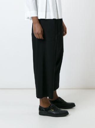Yohji Yamamoto Cropped Drop Crotch Trousers - Farfetch