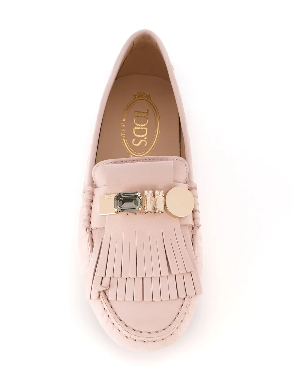 Tod's 'Gommini' fringed loafers Roze