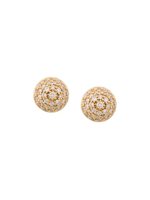 ALINKA aretes Black Caviar en oro amarillo de 18kt con diamantes