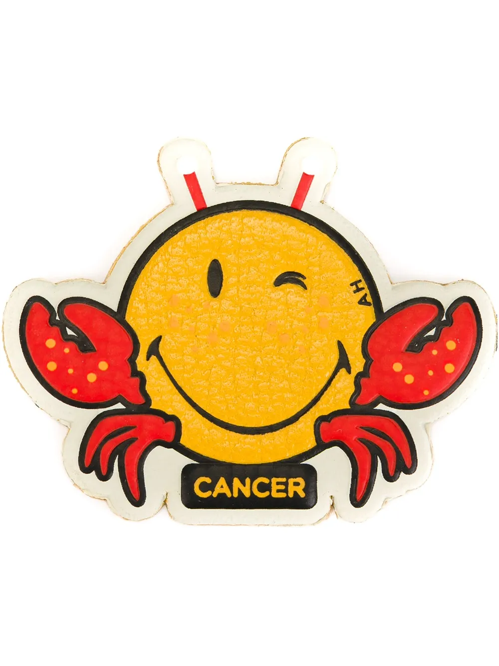 Anya Hindmarch Small 'cancer' Sticker In Red