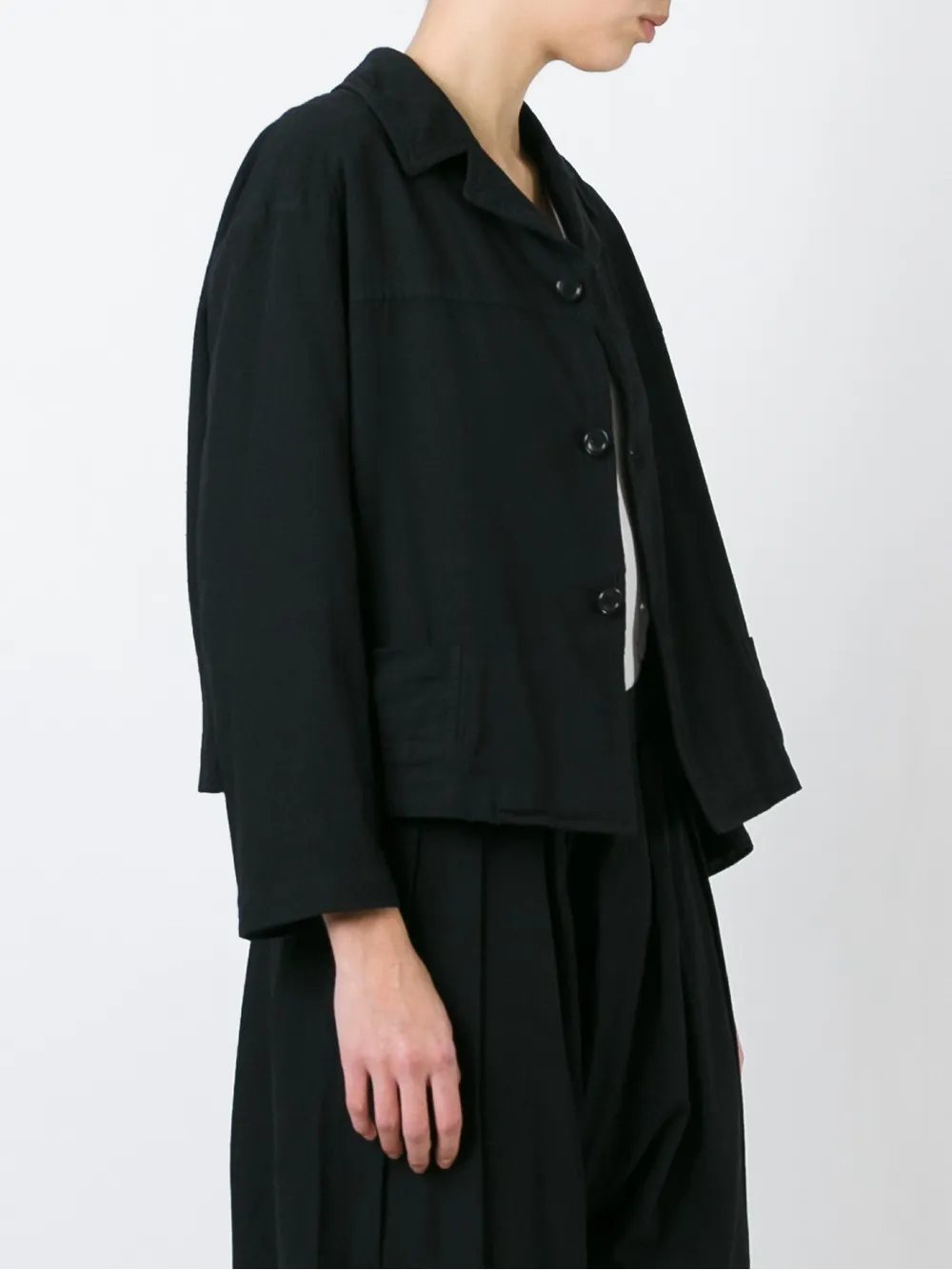  Comme Des Garçons Comme Des Garçons Buttoned Boxy Jacket - Black 