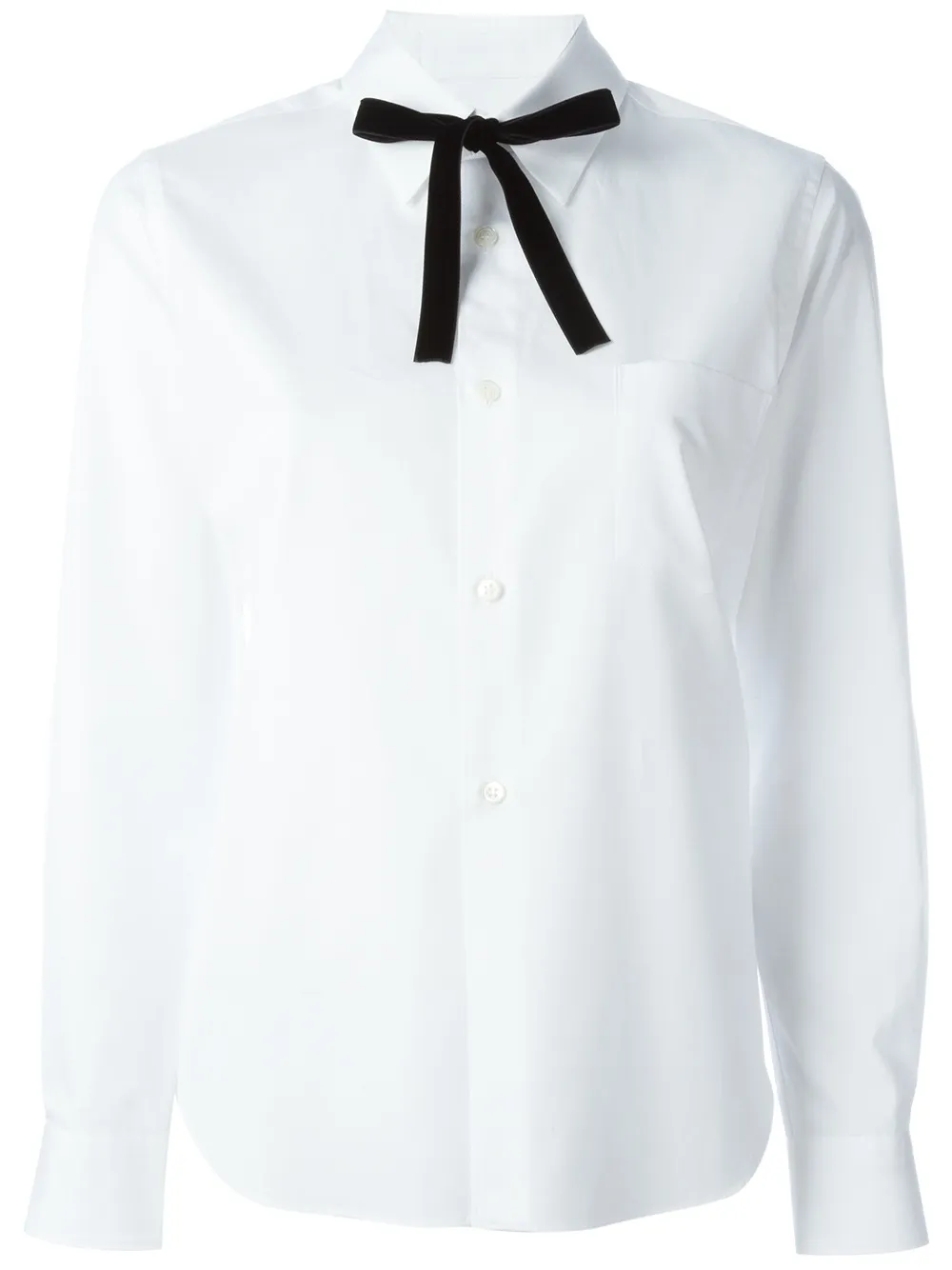 Comme Des Garçons Girl bow tie shirt - Bianco
