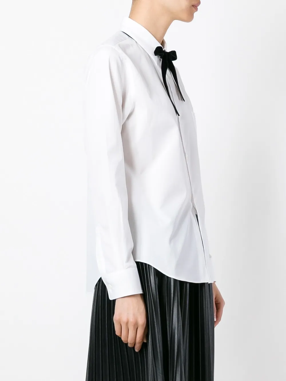  Comme Des Garçons Girl Bow Tie Shirt - White 