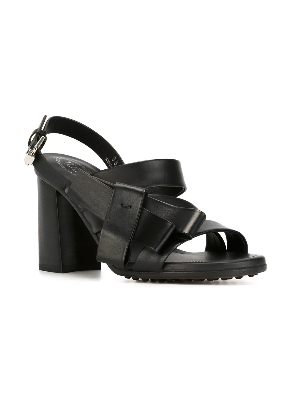 Tod's bow detail sandals Zwart