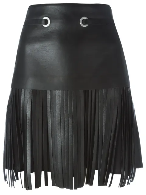 Neil Barrett fringed midi skirt