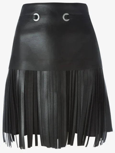 Neil Barrett fringed midi skirt