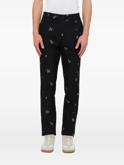 Alexander McQueen jacquard slim fit trousers