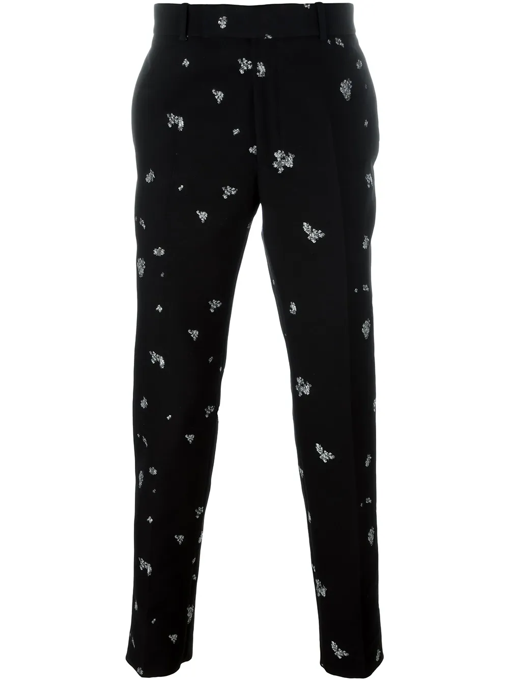 Alexander McQueen Jacquard-Hose mit schmalem Schnitt - Schwarz