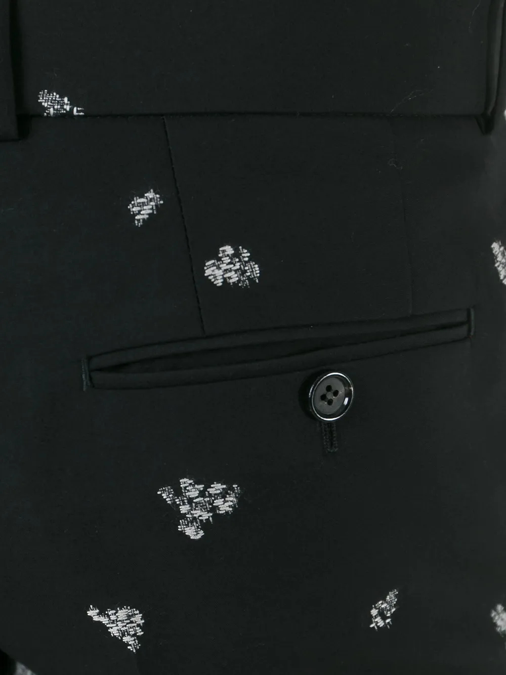 Alexander McQueen jacquard slim fit trousers Zwart
