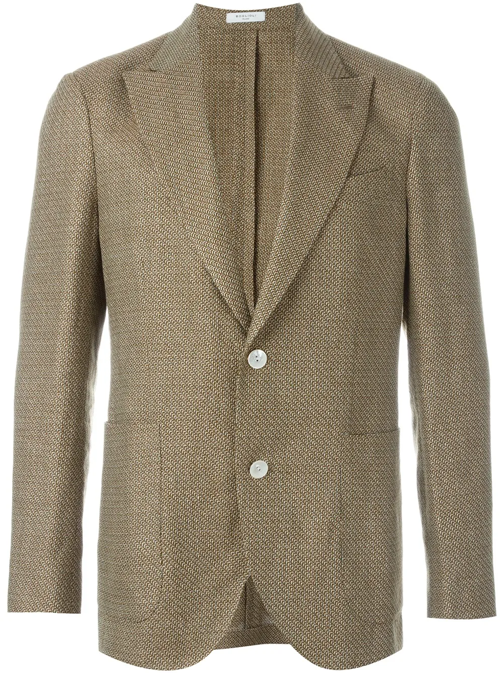 Boglioli single breasted fitted blazer Beige