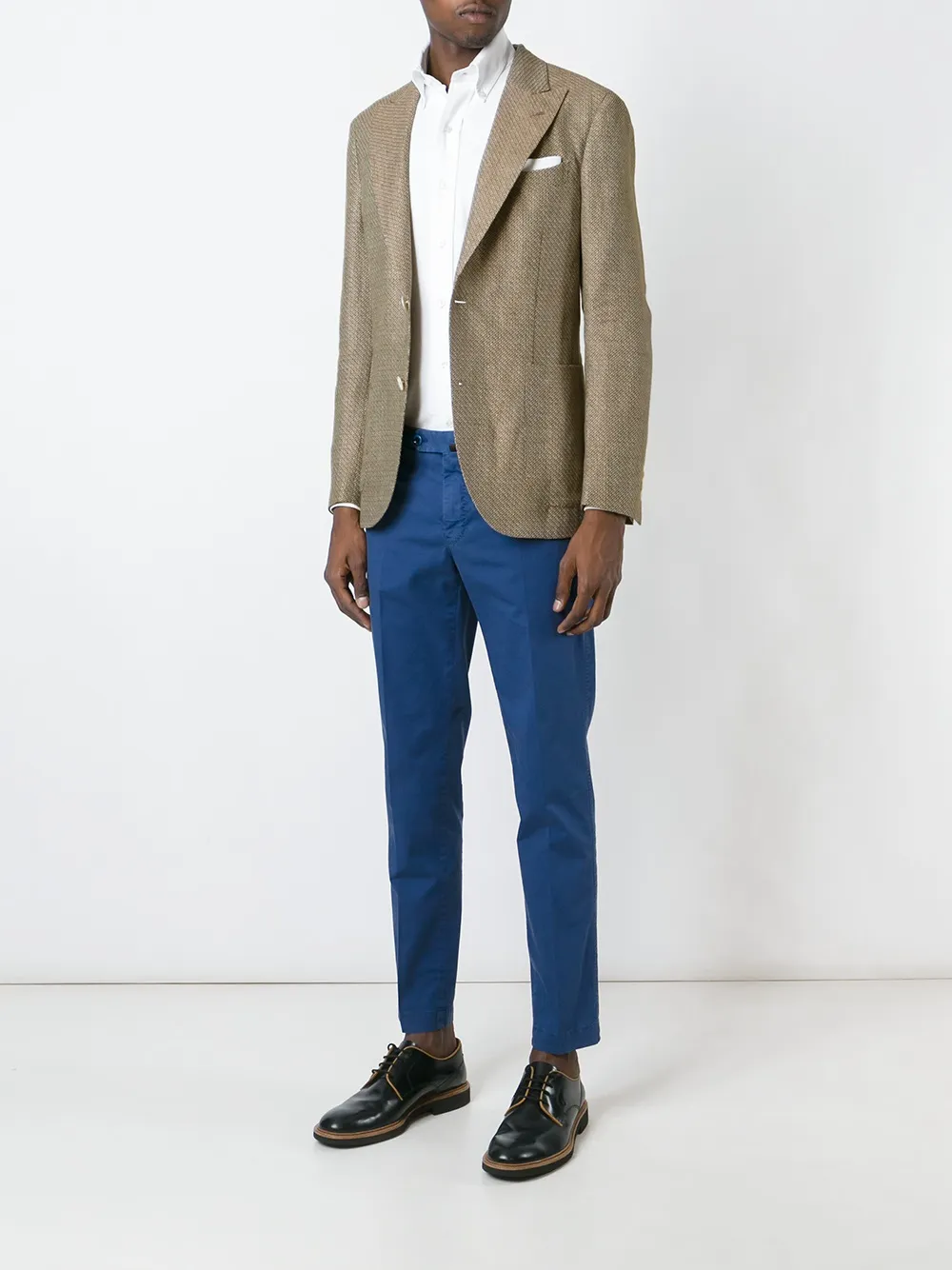 Boglioli single breasted fitted blazer Beige