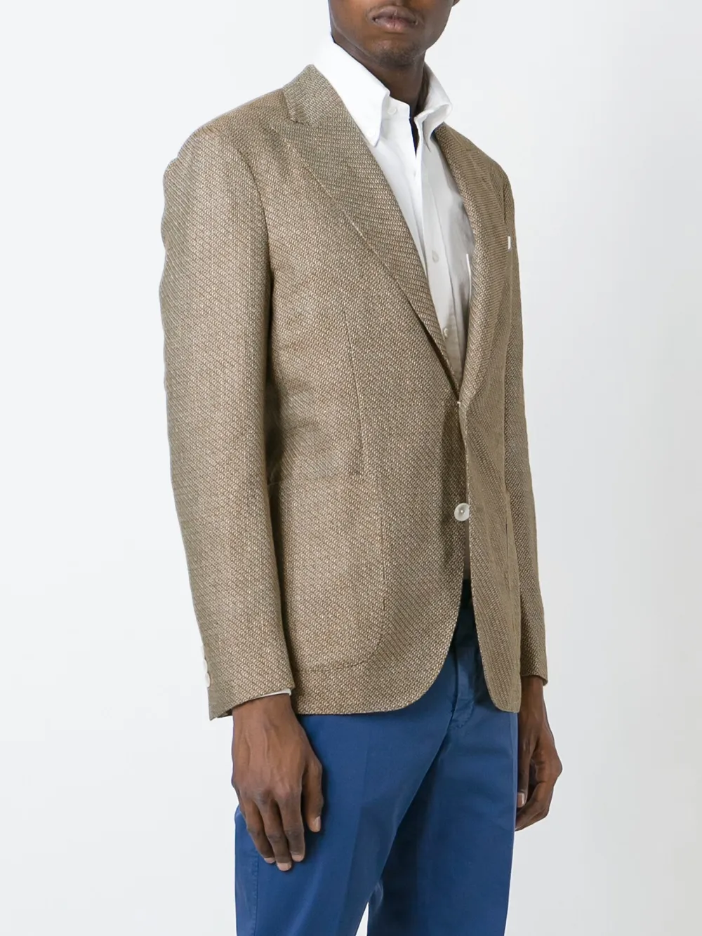 Boglioli single breasted fitted blazer Beige